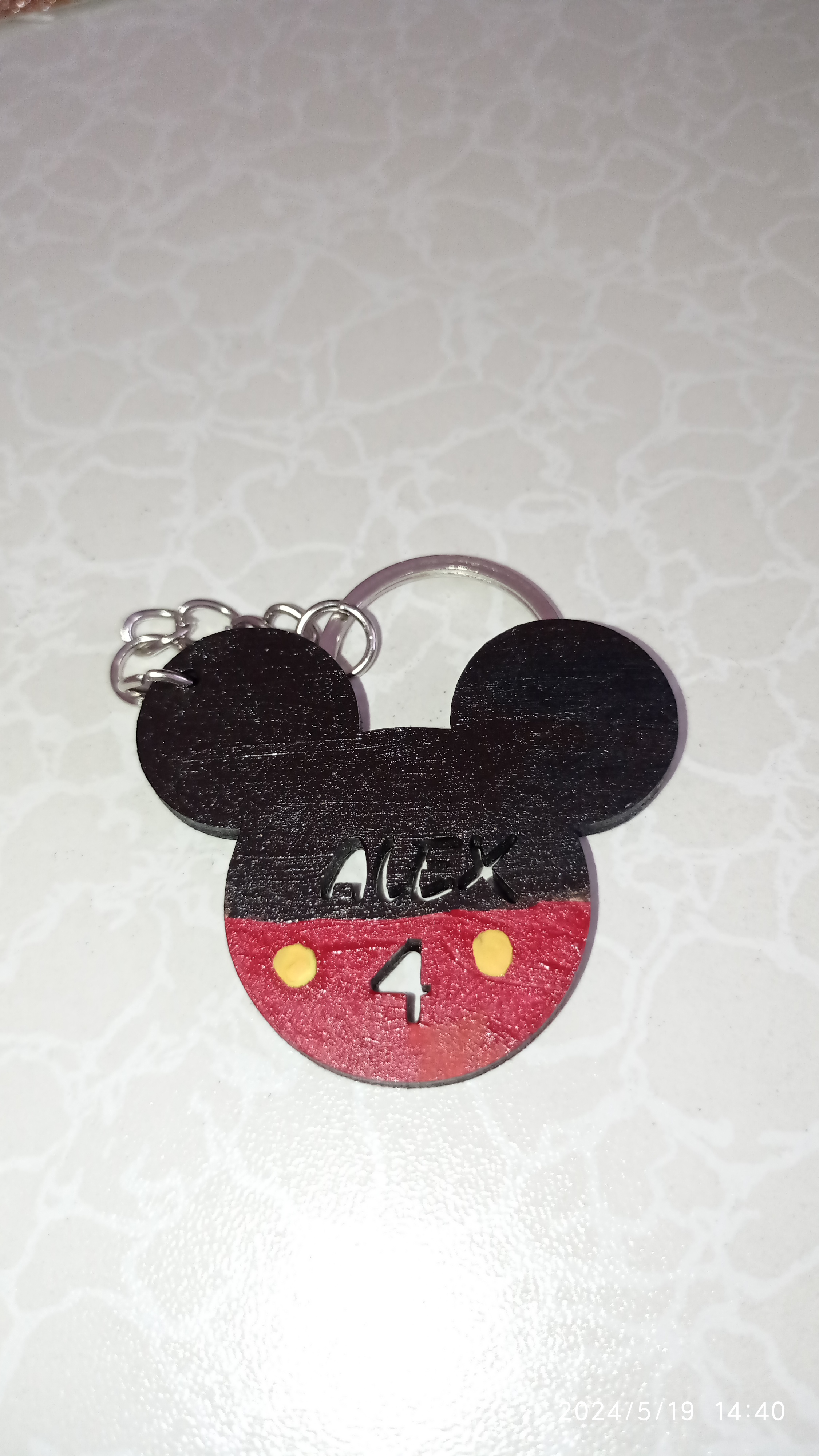 Llavero Micky mouse en negro