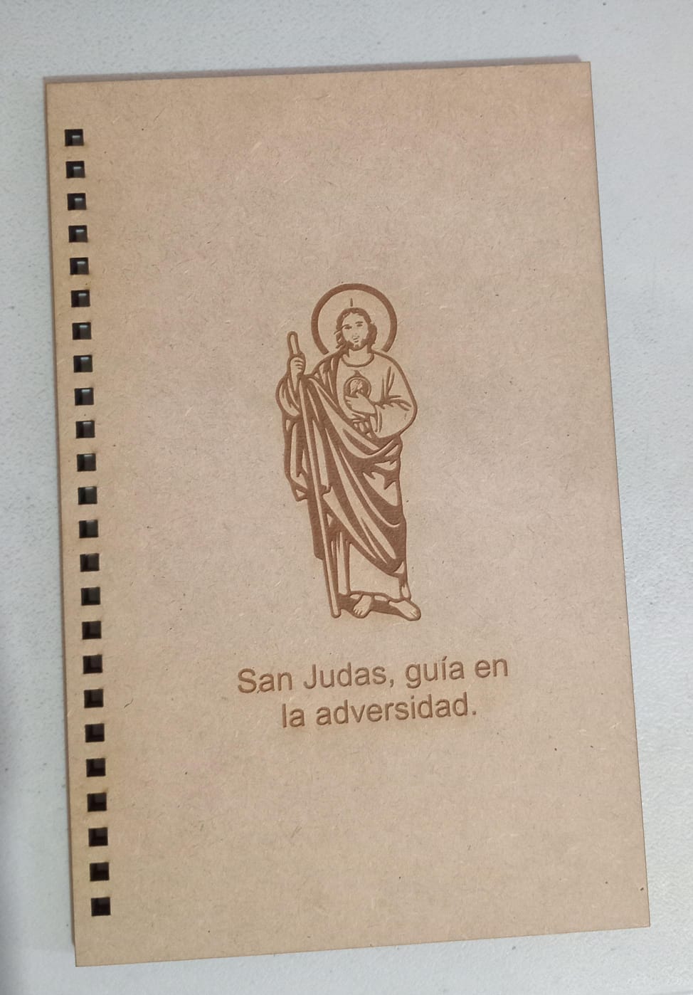 Libreta media carta de la San Judas Tadeo con texto personalizado